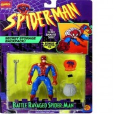 Spider-Man The Animated Series Battle Ravaged Spider-Man by Toy Biz   